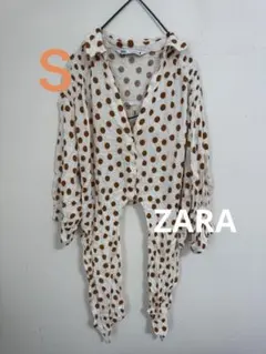 ZARA ドット柄 長袖シャツ Sサイズ