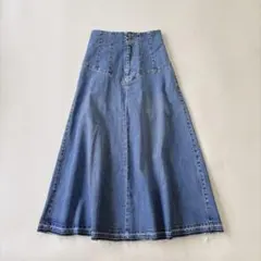 【美品】Mylanka デニム　フレアマキシスカートのサムネイル