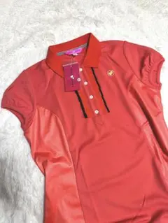 【新品/定価11,550円】ビバハート　42サイズ　ポロシャツ　赤系　フリル