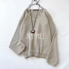 【美品】DES PRÉS デプレ 極上Vネック ウール×シルク×モヘヤ ニット
