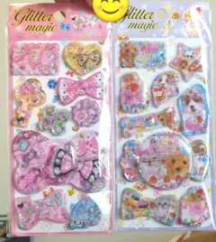 ウォーターINシール　アニマル　犬　ネコ　くま　平成　レトロ　シール　y2k