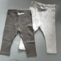 H&M ベビー リブ レギンス 2枚セット 80cm