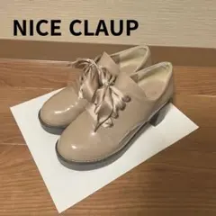 NICE CLAUP ナイスクラップ 厚底ローファー ピンク リボンのサムネイル