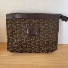 セリーヌ　ポーチ　ヴィンテージ　レザー