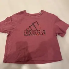 adidas ピンク ショート丈 Tシャツ