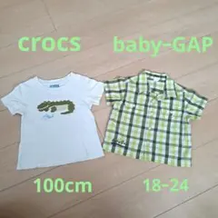 GAP クロックス まとめ売２点 crocsティシャツ babyーGAPシャツのサムネイル
