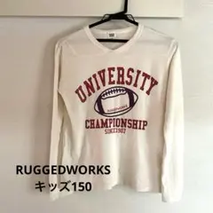 オーガニックコットン素材　ラゲッドワークスフットボールロンＴキッズ150サイズのサムネイル