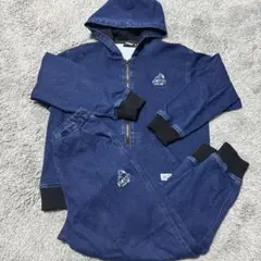 エクストララージキッズ　デニム　セットアップ　パーカー