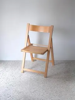 90sビンテージ 無印良品 イタリア製ブナ材 折りたたみチェア 木製椅子 美品のサムネイル