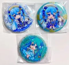 C賞 雪ミクあそーと2021 初音ミク 3個セット 缶バッジ 聖歌隊