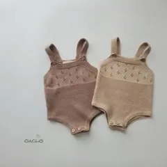 フルールニットロンパース　the.lala ニットサロペット つなぎ 春秋冬