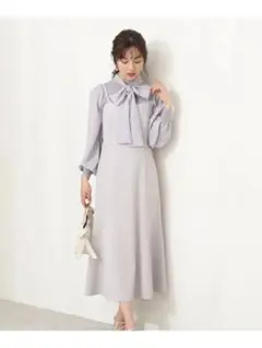 ハイウエストタイトジャンスカ ワンピースPROPORTION ブルー