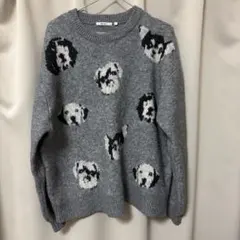 ニコアンド カラーアソートDOGニットプルオーバー ニット 犬 セーター