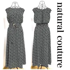 natural couture べっ甲Dかん太ベルトワンピース【adh001】