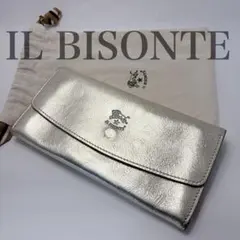 【美品】イルビゾンテ 長財布 メタリックレザー プラチナ 保存袋付のサムネイル
