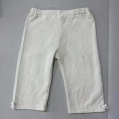 スパッツ アイボリー　110 女の子　キッズ　レース柄