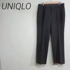 UNIQLO 黒 ウール80%混紡 スラックス オフィス　M ☆2763