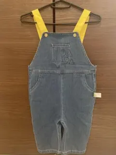 デニムサロペット イエロー ストラップ海外購入