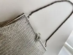 【レトロ可愛い】Y2K シルバー＊ビーズバッグ＊ヴィンテージ感◎