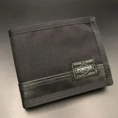 即決 PORTER ポーター ヒート 二つ折り財布 ブラック