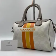 良品 COACH ショルダーバッグ レザー マルチカラー 2way
