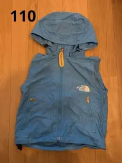 ノースフェイス　フード付きベスト　水色　110
