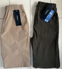 新品　140cm 男の子　ハーフパンツ　2本セット　ベージュ　カーキ