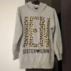 SISTER JENNY ★グレー レオパードプリント★ フード付きパーカー