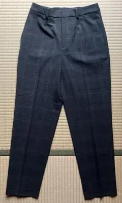 新品　ユニクロ メンズ　スマートアンクルパンツ　グレンチェック　グレー　M