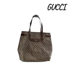 グッチ GG柄 トートバッグ シェリーライン ブラウン ヴィンテージ『訳あり』