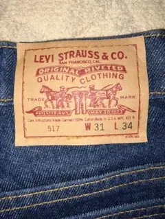 90s USA製 Levi’s 517 濃紺 W31 L34 ブーツカット 美品
