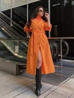 EGOIST オーバーロングトレンチコート （ORANGE）