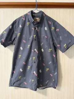 The DUFFER ST.GEORGE 半袖シャツ M 総柄 ヤシの木アロハ風のサムネイル