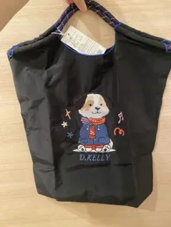 新品未使用⭐️D.KELLY トートバッグ 犬刺繍 ブラック