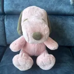 SNOOPY スヌーピー ぬいぐるみ 春　ピンク×カーキグリーン