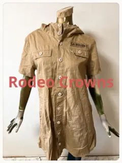 ☘️T22383☘️Rodeo Crowns フード付きシャツワンピース M