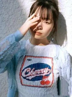 新品未使用　FURFUR フルーツモチーフシャーリングTシャツのサムネイル