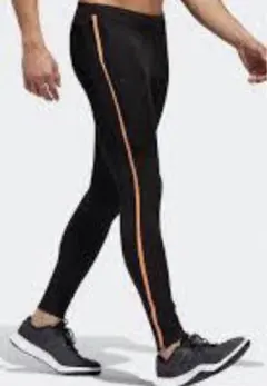 adidas ロングタイツ Lサイズ ブラック×オレンジ