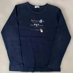 familiar f. club ファミリア　長袖カットソー　紺色　140 刺繍