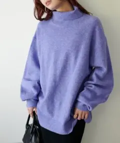 ディスコート　ニット　長袖　冬服　ブルー　レディース　トップス　フリーサイズ