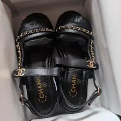 CHANEL チェーン サンダル ブラック36のサムネイル