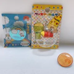 平成レトロ　アフロ犬　ファスナーホルダー　缶バッチ　セット　サンエックス