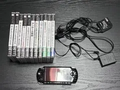 PSP本体(ジャンク品)、11本のゲームソフトセット