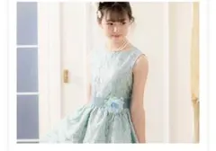 ミントグリーン ドレス コサージュ付き