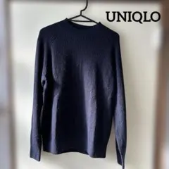 UNIQLO ユニクロ　ネイビー　薄手セーター