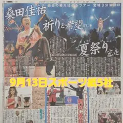 匿名配送！送料込み！ 9月13日 朝刊　 スポーツ紙5社