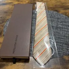 Louis Vuitton ストライプ ネクタイ ベージュ/オレンジのサムネイル