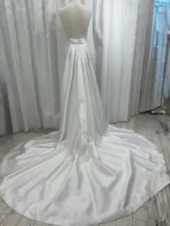 オフホワイト サテン ウェディングドレス トレーンのみ