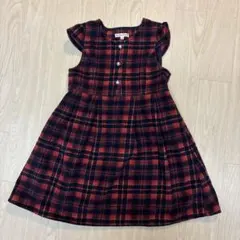 amiy_FAM 赤黒チェック ジャンバースカート 130