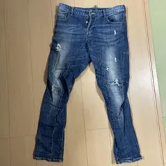 O and I ダメージ加工 デニムパンツ